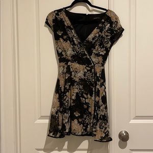 Black dress with nice floral design
